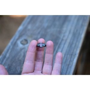 Raw sapphire engagement ring, 925 silver, Montana sapphire rings